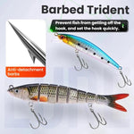 Set di esche artificiali, minnow multiarticolato, crankbait, amo, attrezzatura da pesca, 385pcs /Box
