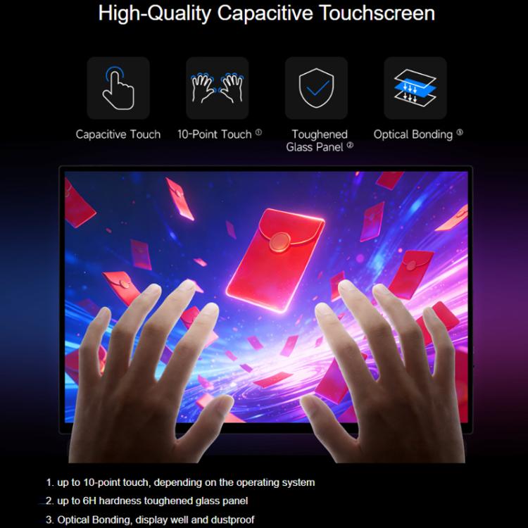 Pannello touchscreen IPS portatile 16" 4K Waveshare con custodia