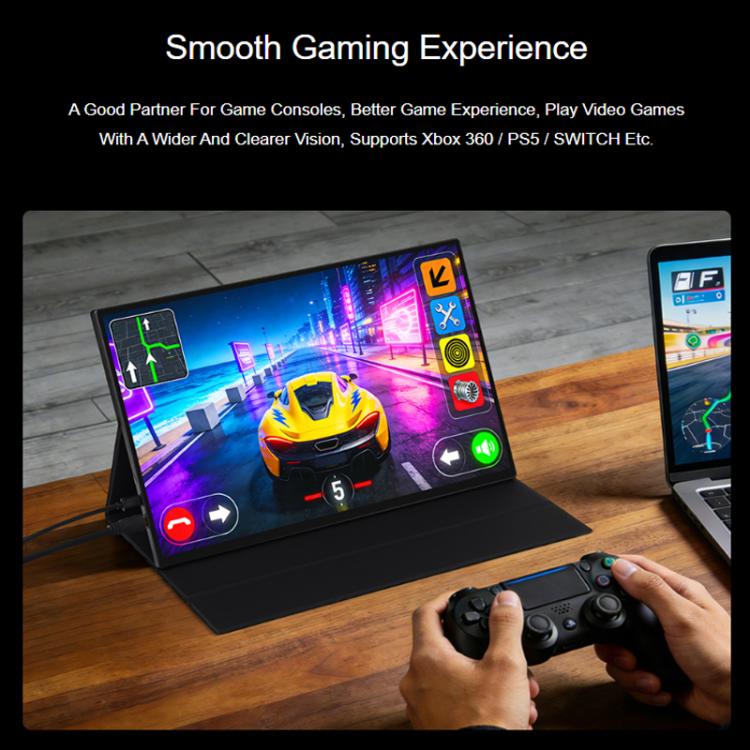 Pannello touchscreen IPS portatile 16" 4K Waveshare con custodia
