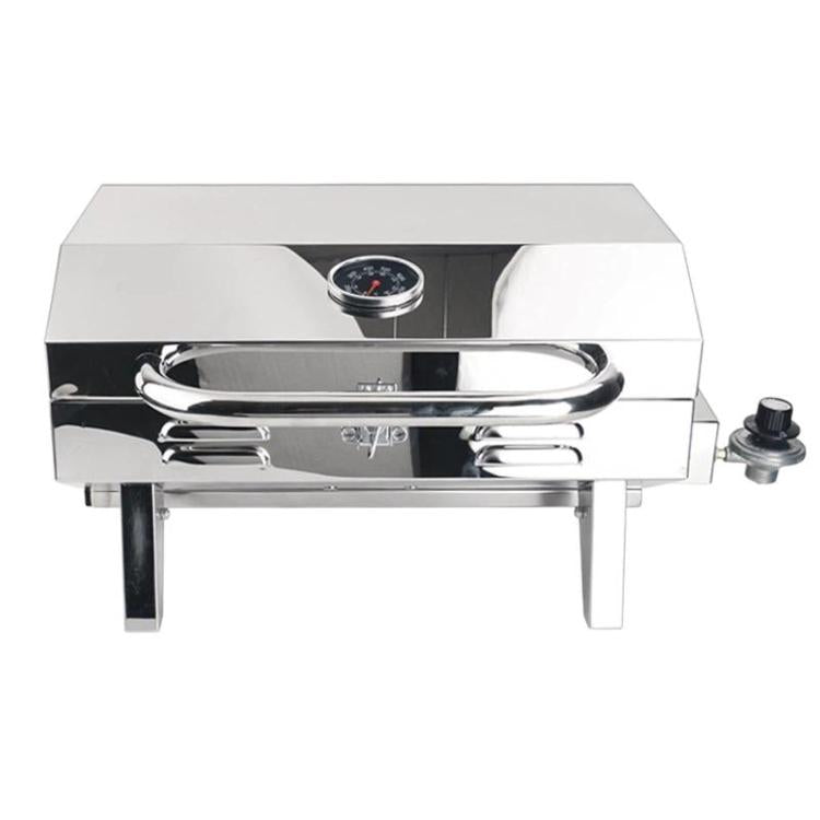 Barbecue da esterno in acciaio inox per yacht e barche, fornello a cartuccia, No Bracket, With Bracket