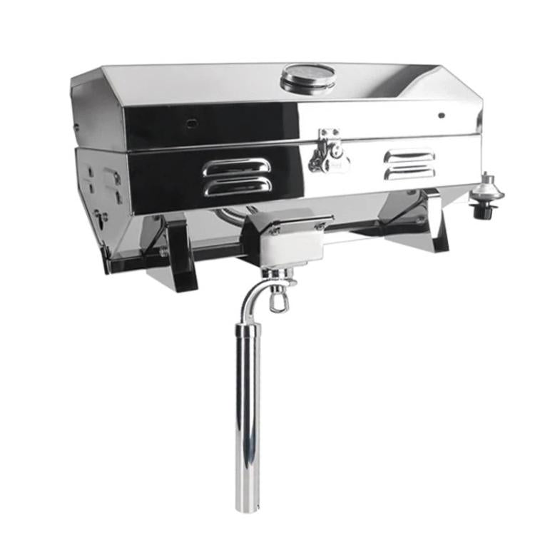 Barbecue da esterno in acciaio inox per yacht e barche, fornello a cartuccia, No Bracket, With Bracket