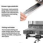 Barbecue da esterno in acciaio inox per yacht e barche, fornello a cartuccia, No Bracket, With Bracket