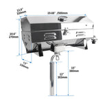 Barbecue da esterno in acciaio inox per yacht e barche, fornello a cartuccia, No Bracket, With Bracket