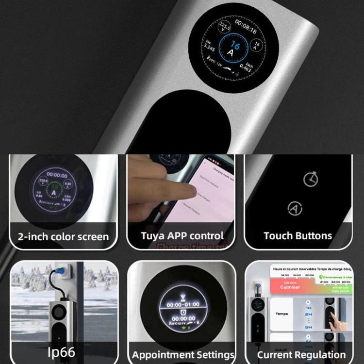 Caricabatterie portatile per auto standard europeo con display