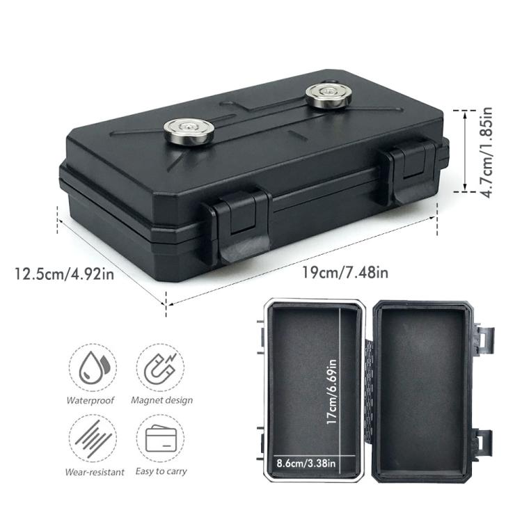 Scatola portaoggetti magnetica portatile per auto 20x14x6cm