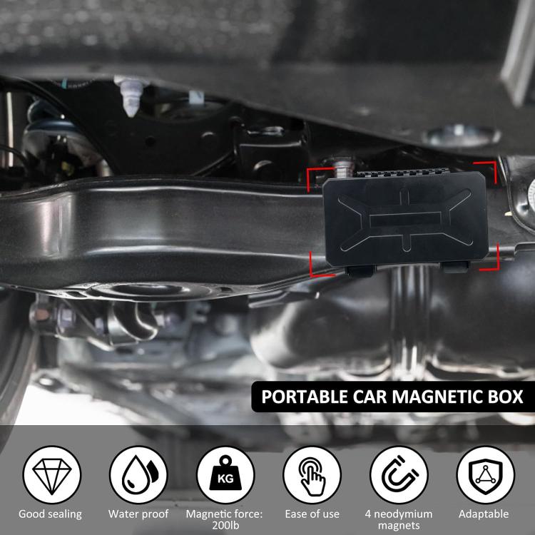 Scatola portaoggetti magnetica portatile per auto 20x14x6cm
