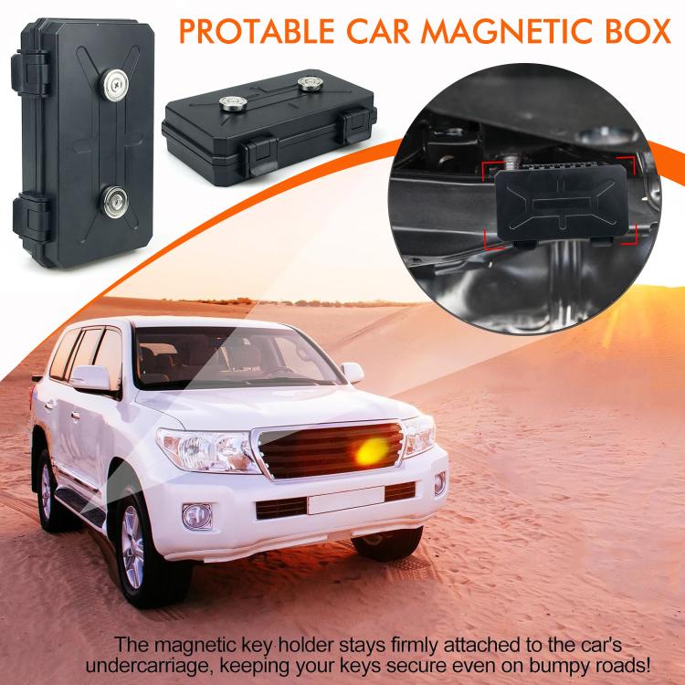 Scatola portaoggetti magnetica portatile per auto 20x14x6cm