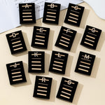 Set di 5 anelli decorativi per cinturino, ciondoli con lettere, accessori per cinturino, A, B, C, D, E, F, G, J, K, L, M, R, S