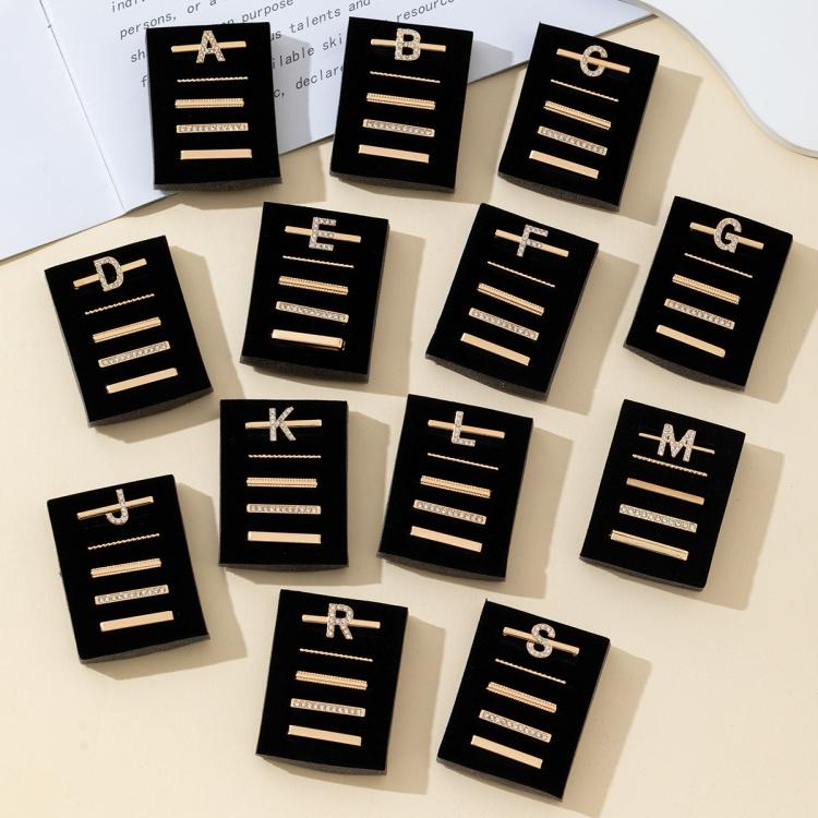 Set di 5 anelli decorativi per cinturino, ciondoli con lettere, accessori per cinturino, A, B, C, D, E, F, G, J, K, L, M, R, S