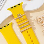 Set di 5 anelli decorativi per cinturino, ciondoli con lettere, accessori per cinturino, A, B, C, D, E, F, G, J, K, L, M, R, S