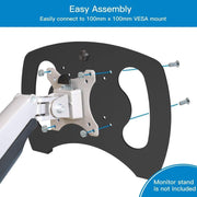 Laptop VESA Mount Tray Metal Adapter For 100x100mm Monitor Arm Universal Ventilated Holder For Notebook, TP-001