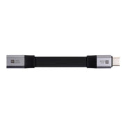WAVESHARE USB4 V2.0 Type-C Extension Cable 80Gbps High-Definition Video Transmission, Straight Head, 90-Degree Bend Head