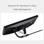 WAVESHARE USB4 V2.0 Type-C Extension Cable 80Gbps High-Definition Video Transmission, Straight Head, 90-Degree Bend Head