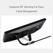 WAVESHARE USB4 V2.0 Type-C Extension Cable 80Gbps High-Definition Video Transmission, Straight Head, 90-Degree Bend Head