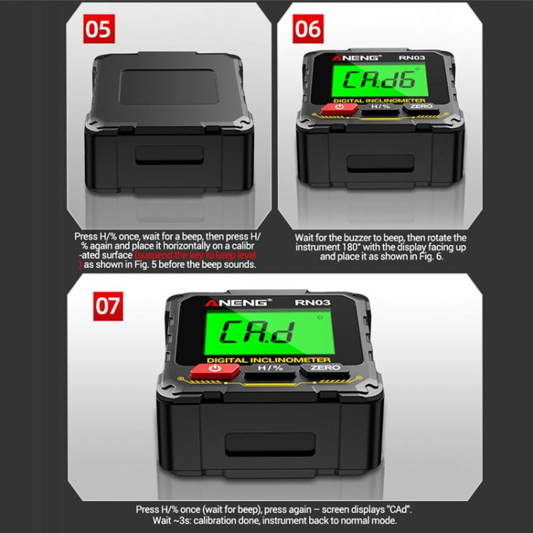 ANENG Inclinometro magnetico con display digitale e livella laser, RN03