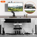 Behind The Monitor Organizer Shelf VESA Mount Tray Hidden Storage for Mini PC, Headphones & Speakers, KXD2522