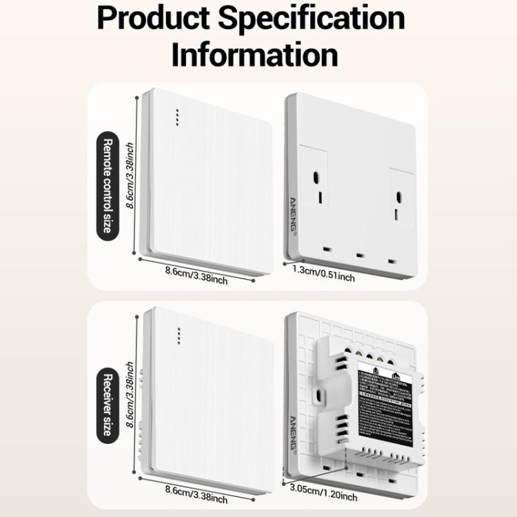 Pannello di illuminazione smart ANENG con telecomando wireless