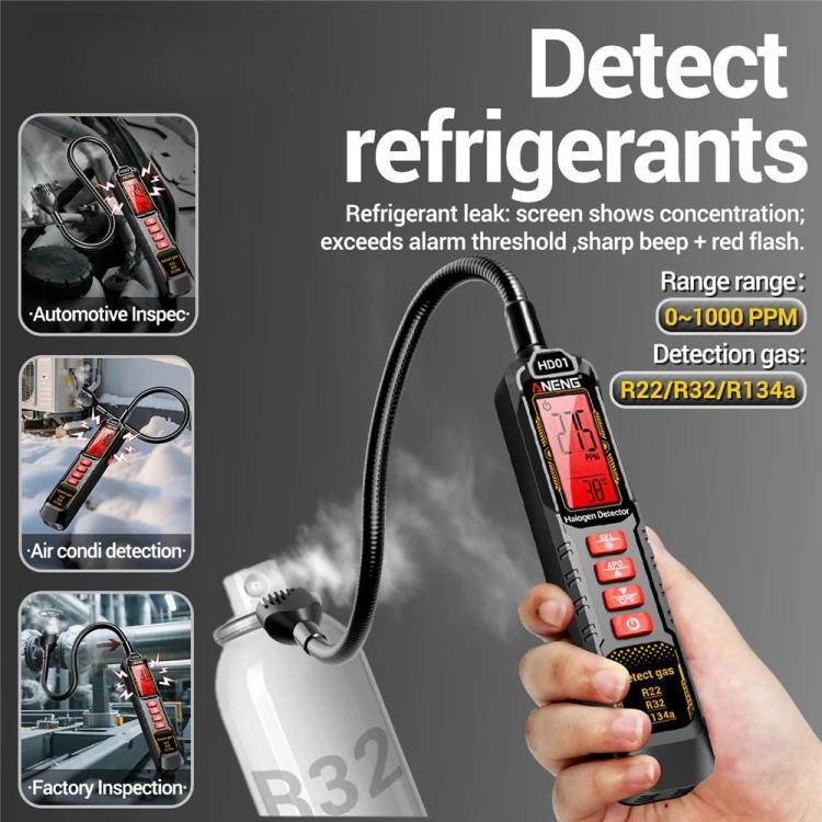 ANENG Rilevatore perdite refrigerante auto ricaricabile