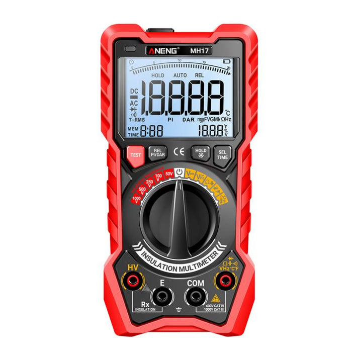 ANENG 1000V Tester di resistenza di isolamento Megohmmetro digitale, MH17