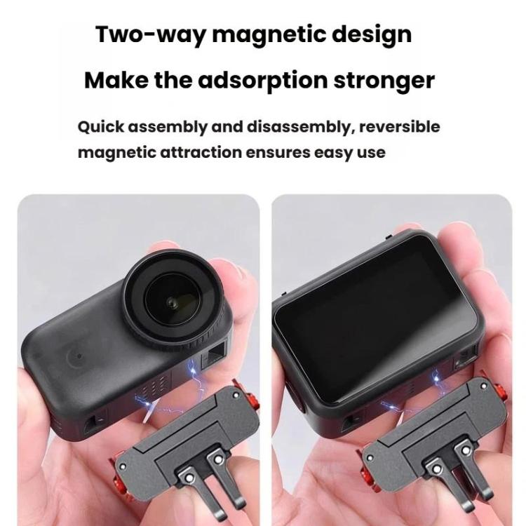 Supporto magnetico girevole a sgancio rapido in lega di alluminio per action camera, For Osmo Action 5 Pro / 4 / 3, For Osmo Action 6 / Nano