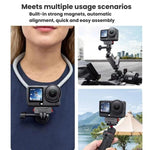 Supporto magnetico girevole a sgancio rapido in lega di alluminio per action camera, For Osmo Action 5 Pro / 4 / 3, For Osmo Action 6 / Nano