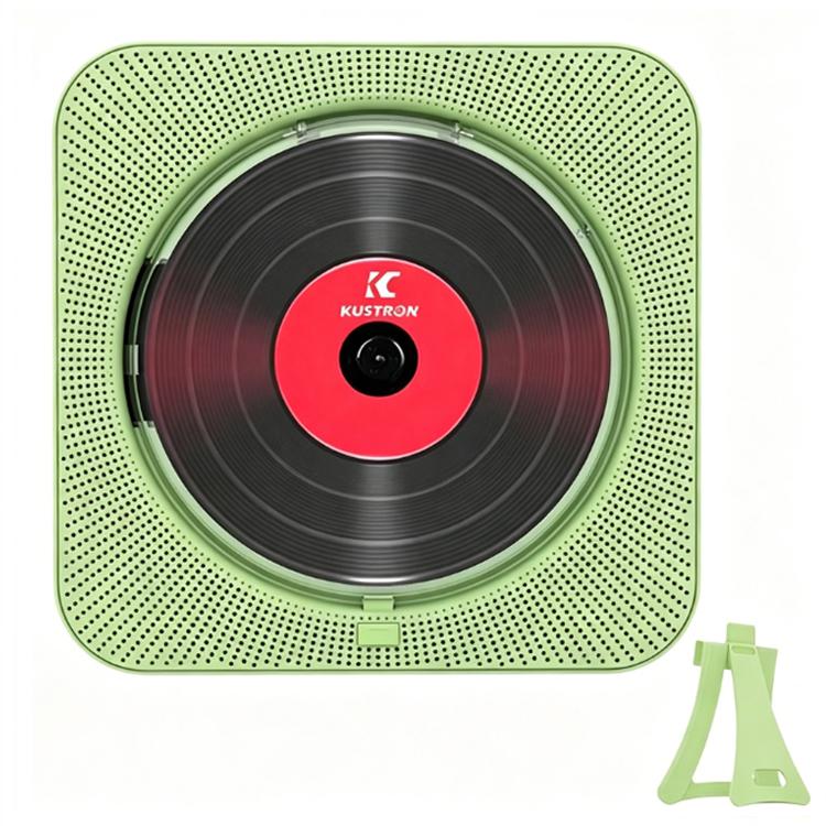 KUSTRON Home Wall-Mounted Rechargeable CD Player Bluetooth Speaker Music Player With Cover, US Plug, EU Plug, UK Plug, AU Plug