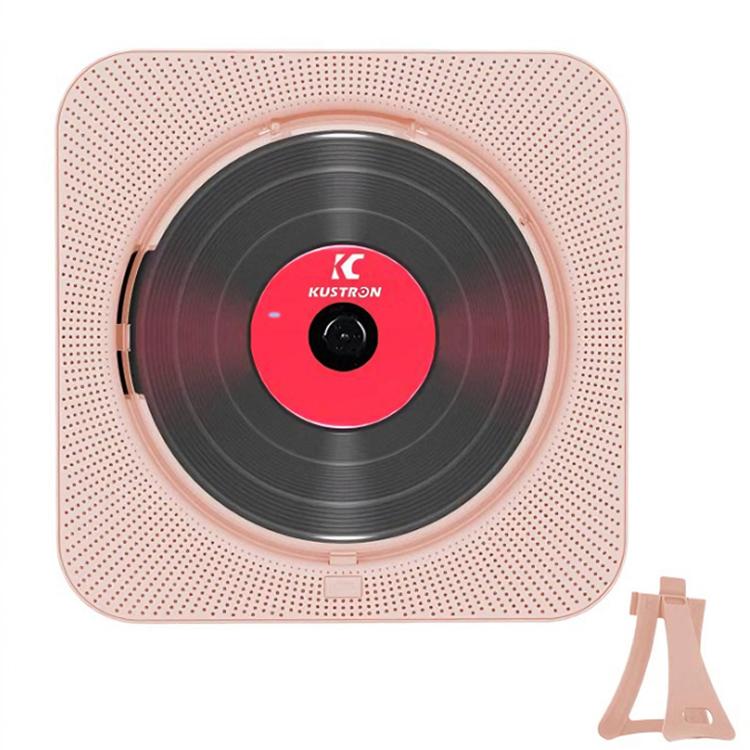 KUSTRON Home Wall-Mounted Rechargeable CD Player Bluetooth Speaker Music Player With Cover, US Plug, EU Plug, UK Plug, AU Plug