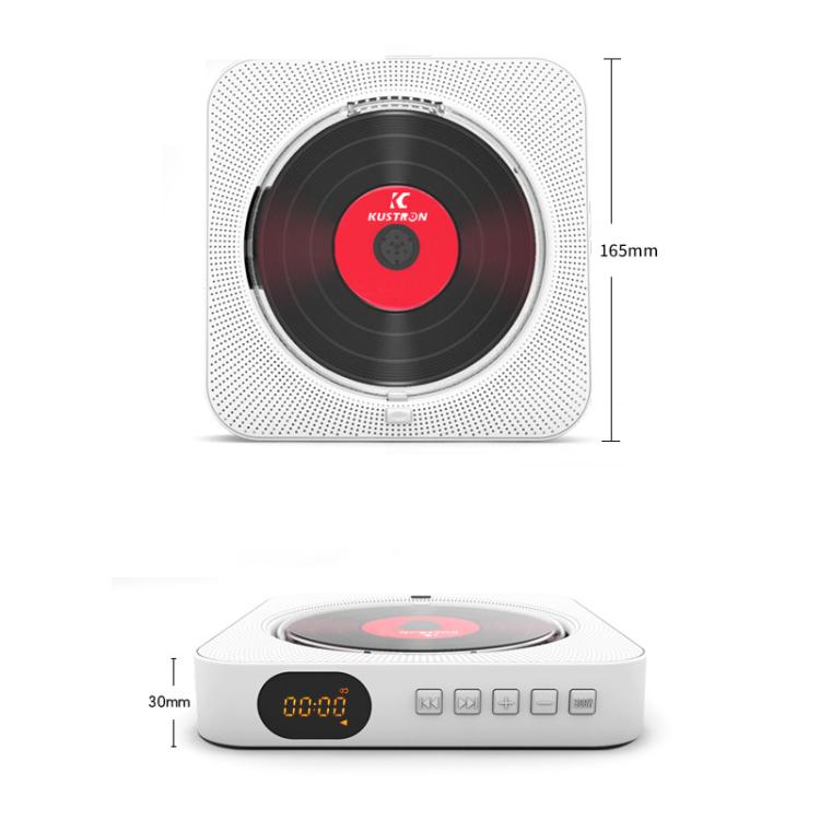 Lettore CD ricaricabile da parete con Bluetooth e custodia
