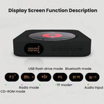 Lettore CD ricaricabile da parete con Bluetooth e custodia