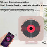 Lettore CD ricaricabile da parete con Bluetooth e custodia