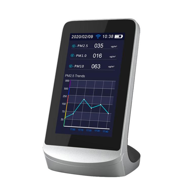 Monitor di qualità dell'aria 10 in 1 DM72B versione WiFi, supporto per l'app Tuya Smart, rilevamento di CO2, PM2.5, PM10, HCHO, TVOC., DM72B WiFi