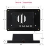 Custodia per Raspberry Pi 5 e display touchscreen 5 pollici