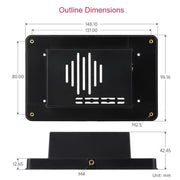 WAVESHARE - Display touchscreen da 5 pollici - Custodia di seconda generazione per Raspberry Pi 5, 5-Inch Case Only