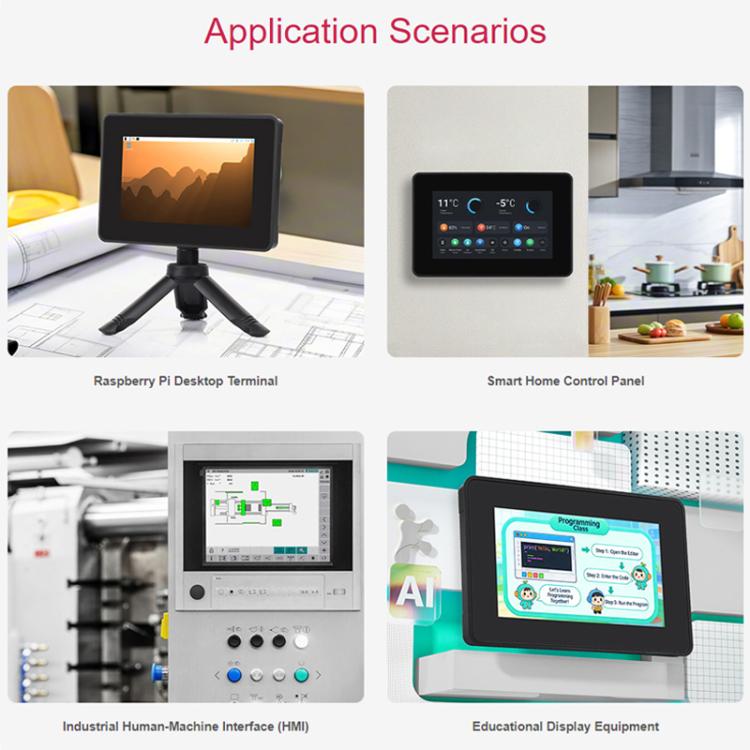 Custodia per Raspberry Pi 5 e display touchscreen 5 pollici