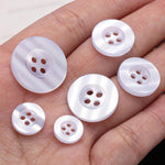 100 bottoni decorativi rotondi in resina perlata a 4 fori per polsini di camicie, Wide Edge 1cm, Wide Edge 1.15cm, Wide Edge 1.25cm, Wide Edge 1.5cm, Wide Edge 1.8cm, Wide Edge 2cm, Fine Edge 1cm, Fine Edge 1.15cm, Fine Edge 1.25cm, Fine Edge 1.5cm    ...