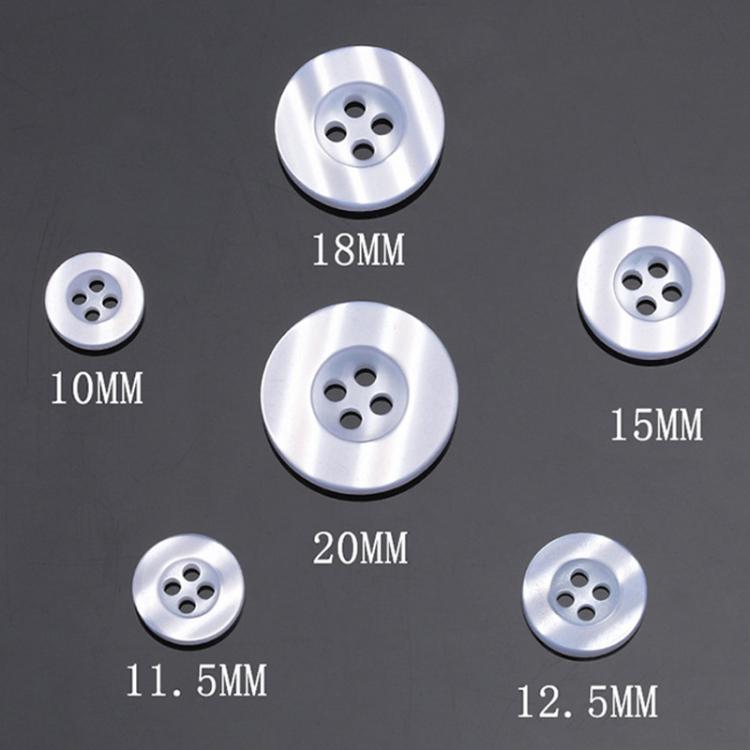 100 bottoni decorativi rotondi in resina perlata a 4 fori per polsini di camicie, Wide Edge 1cm, Wide Edge 1.15cm, Wide Edge 1.25cm, Wide Edge 1.5cm, Wide Edge 1.8cm, Wide Edge 2cm, Fine Edge 1cm, Fine Edge 1.15cm, Fine Edge 1.25cm, Fine Edge 1.5cm    ...