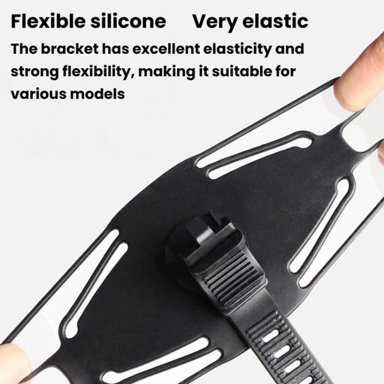 Supporto per cellulare da bici in silicone di grandi dimensioni, girevole a 360 gradi, supporto per navigatore per e-bike