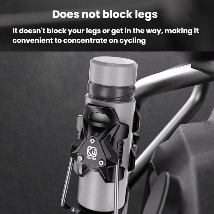 Portaborraccia antiscivolo adattivo per moto e biciclette, portabicchiere antifurto girevole a 360 gradi., Kewig SHJ-6