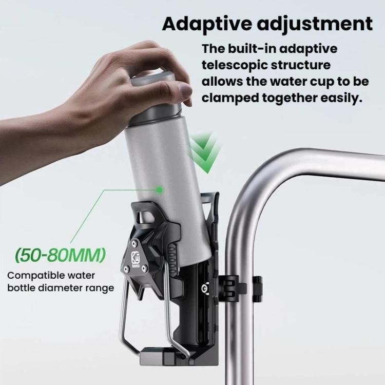 Portaborraccia antiscivolo adattivo per moto e biciclette, portabicchiere antifurto girevole a 360 gradi., Kewig SHJ-6