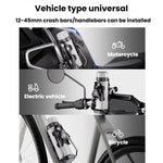Portaborraccia antiscivolo adattivo per moto e biciclette, portabicchiere antifurto girevole a 360 gradi., Kewig SHJ-6
