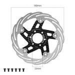 Rotore freno per bicicletta CYCLAMI ultraleggero in fibra di carbonio, attacco Center-lock a 6 bulloni., 160mm, 180mm