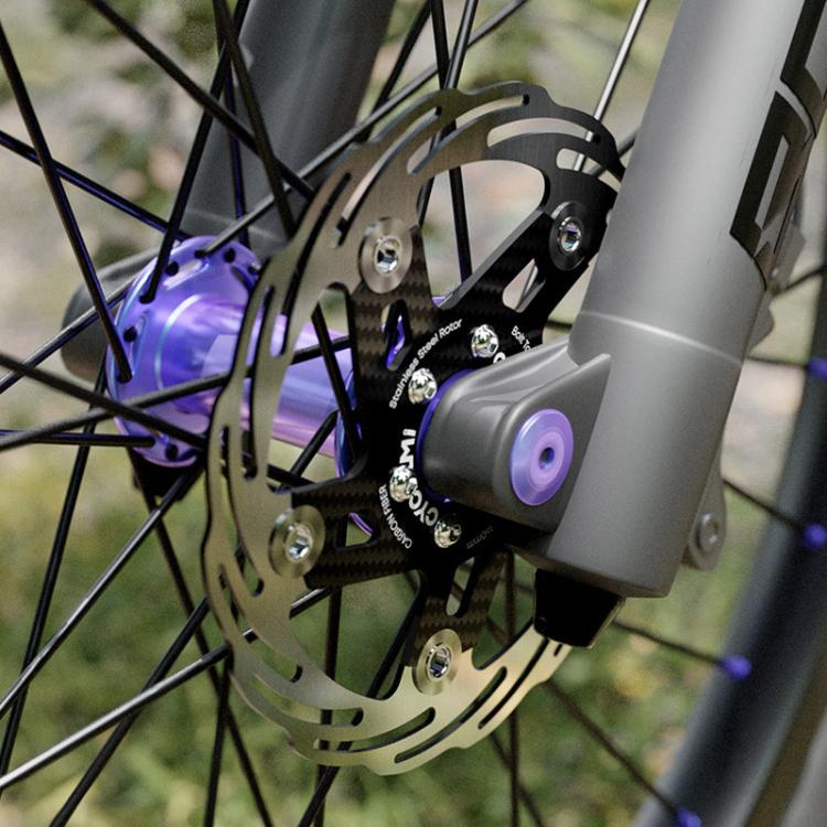Rotore freno per bicicletta CYCLAMI ultraleggero in fibra di carbonio, attacco Center-lock a 6 bulloni., 160mm, 180mm