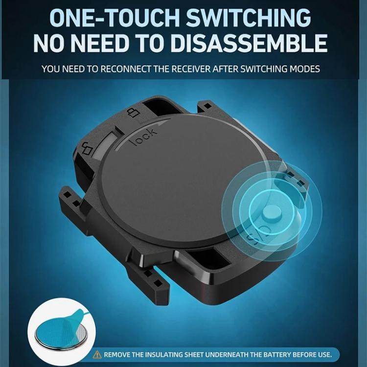 Sensore di cadenza 2 in 1, sensore intelligente di velocità di precisione, supporta le doppie modalità Bluetooth e ANT+., CYCLAMI C1