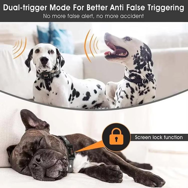 Collare antiabbaio intelligente B801 senza scosse per cani con schermo a colori e sistema anti-falso allarme, impermeabile IP68, ricarica magnetica., No-Shock