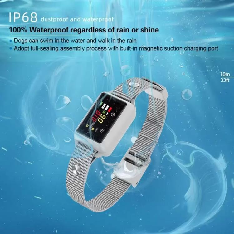 Collare antiabbaio intelligente B801 senza scosse per cani con schermo a colori e sistema anti-falso allarme, impermeabile IP68, ricarica magnetica., No-Shock