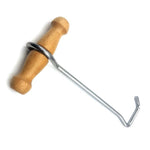 Gancio per stivali da cowboy con manico in legno e corno per stivali in acciaio inossidabile, 21cm, 36cm