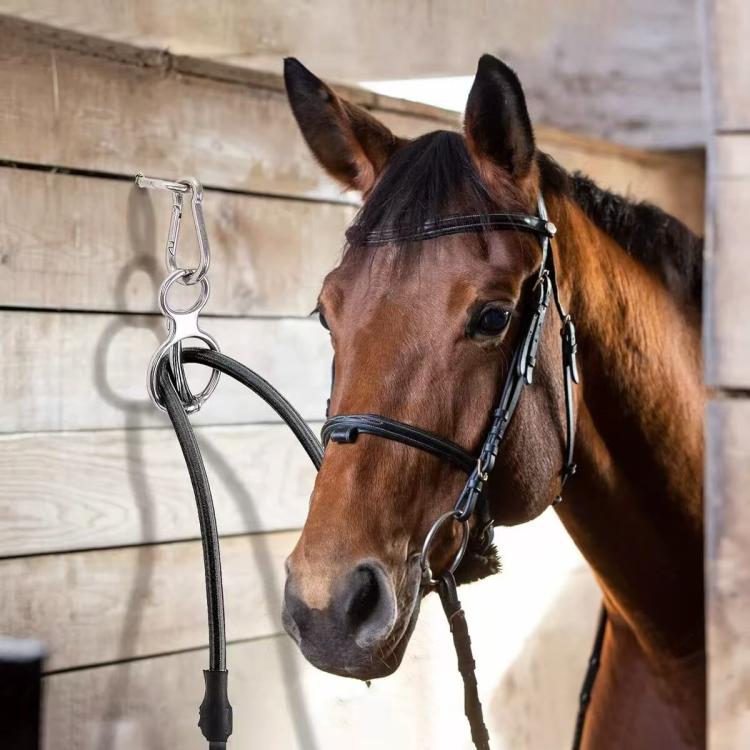 Set di 3 fibbie di sicurezza per funi, in acciaio inossidabile, per scuderie equestri, per legare i cavalli.