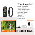 Collare addestratore per cani 3 in 1 T800S con comunicazione bidirezionale, visualizzazione dello stato e monitoraggio dell'attività del cane., T800S