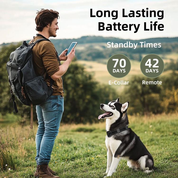 Collare addestratore per cani 3 in 1 T800S con comunicazione bidirezionale, visualizzazione dello stato e monitoraggio dell'attività del cane., T800S