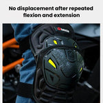 Set protezioni moto per ginocchia e gomiti con sgancio rapido